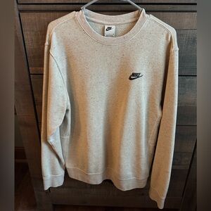 Nike recycled polyester tan sweatshirt; small